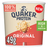 Quaker High Protein Original porridge pot 49g, imported from the UK