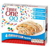 Fibre One Birthday Cake Bar Squares 4 x 24g - British product