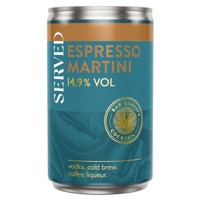 Served Espresso Martini Ready To Drink Cocktail 125ml