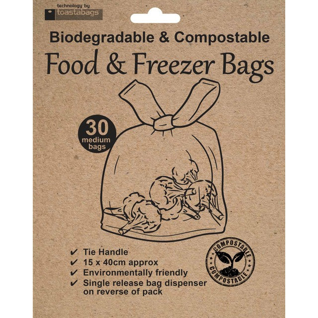 Toastabags Eco food and freezer bags 30 per pack, imported from the UK
