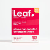 Wash with Leaf non bio laundry sheets 50 sheets (British brand)
