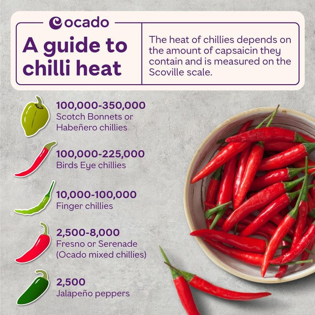 Ocado Mixed Mild Chillies 65g, imported from the UK