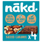 Nakd Salted Caramel Bars 4x35g, imported from the UK