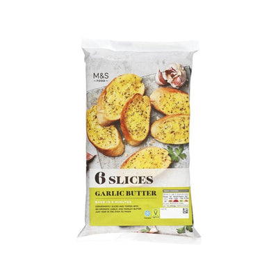 M&S 6 Garlic Bread Slices British Bread 140g