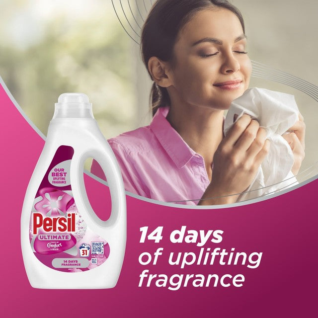 Persil Ultimate Touch of Comfort liquid laundry detergent 837ml, imported from the UK
