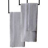 M&S Baretta Stitch hand towel Grey/White - British product