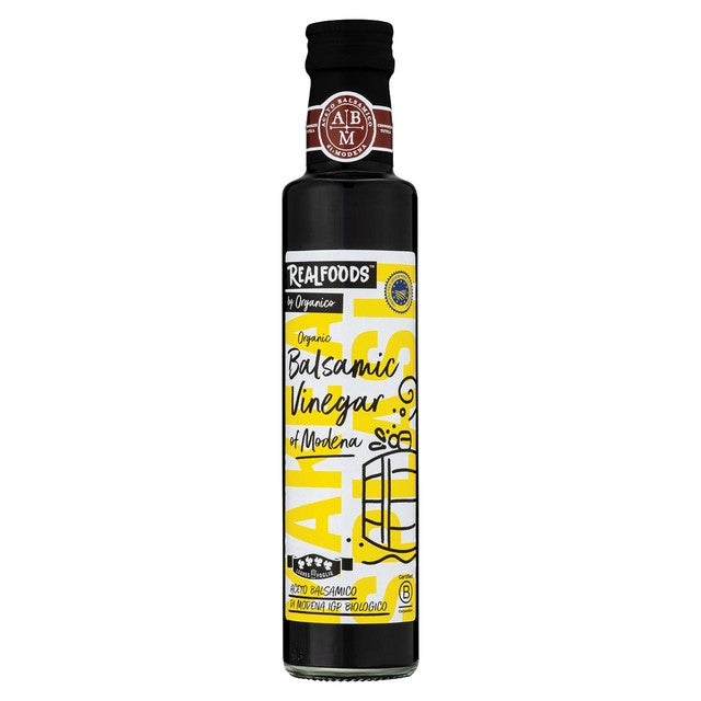 Realfoods by Organico organic balsamic vinegar of Modena 250ml, imported from the UK