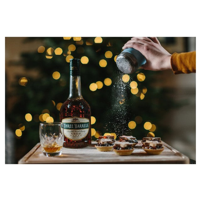 Three Barrels VSOP brandy 70cl (British brand)