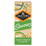 Jacob's sour cream and chive crackers 150g, UK version