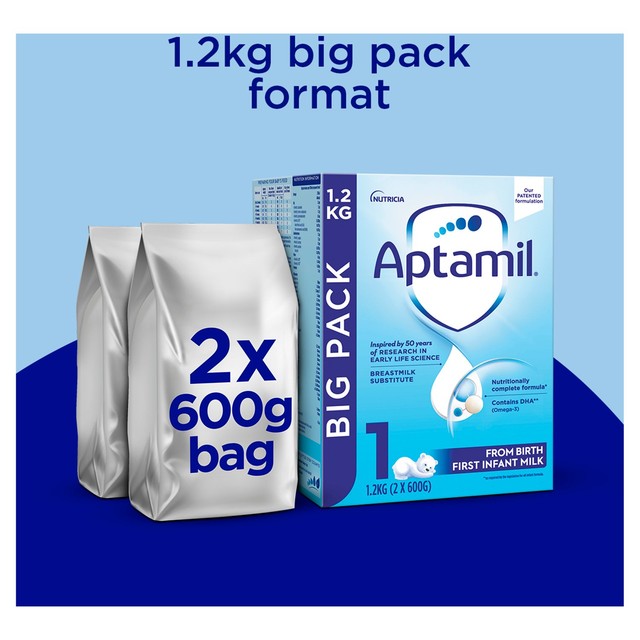 Aptamil first infant milk formula powder 1200g - British product