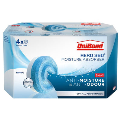 Unibond AERO 360 Neutral Moisture Absorber Refill Tabs 4 x 450g