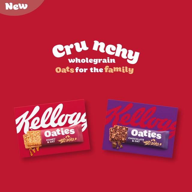 Kellogg's honey oat cereal bar 4x40g, imported from the UK