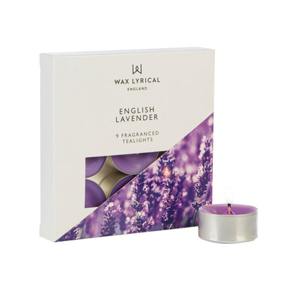 Wax Lyrical English Lavender Tealights Scented Tea Lights Pack of 9
