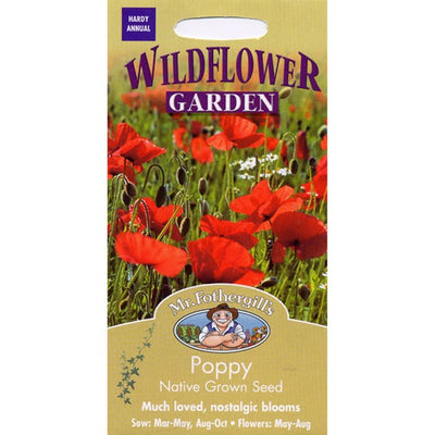Mr Fothergills Seeds Wildflower Poppy Garden Seeds