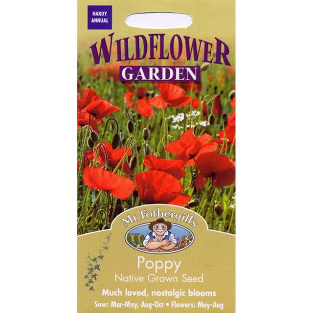 Mr Fothergills Seeds Wildflower Poppy, imported from the UK