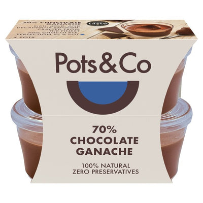 Pots & Co Little Pots of Chocolate 70% Ganache Dessert 4 x 50g