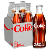 Coca-Cola Diet Coke 4 x 250ml - British product