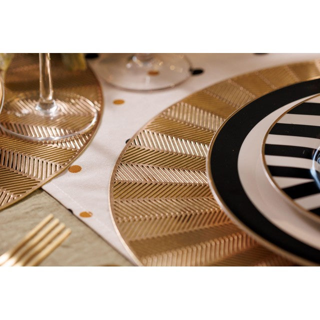 Mikasa gold round placemats 38cm, imported from the UK