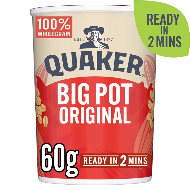 Quaker original porridge pot 60g, imported from the UK