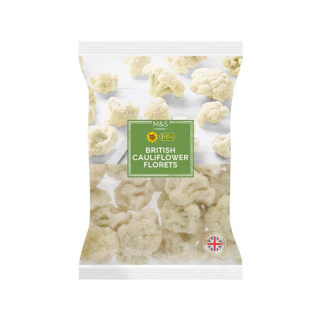 M&S frozen cauliflower florets 1kg, imported from the UK