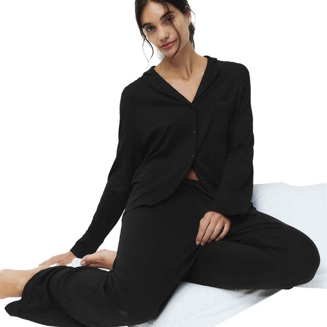 M&S black pyjama set size S from the UK