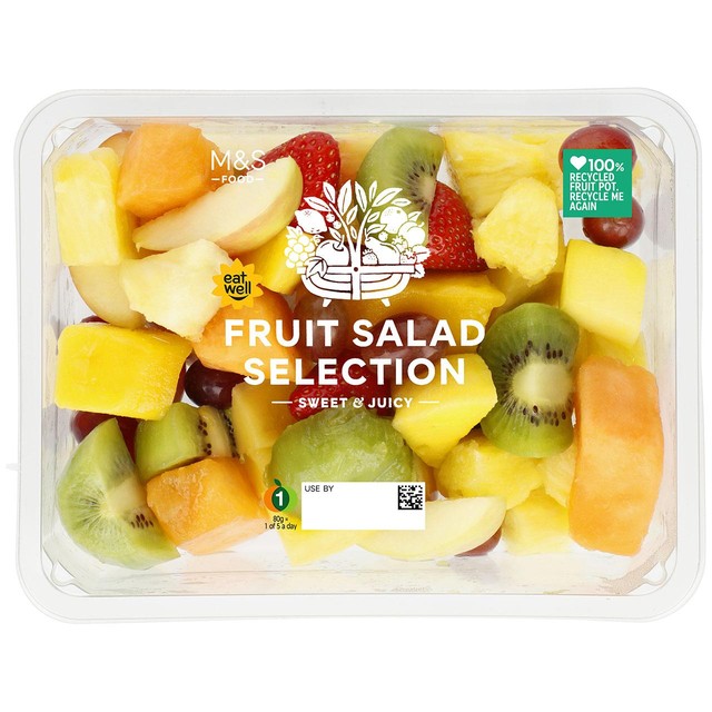 M&S fruit salad selection 550g, imported from the UK
