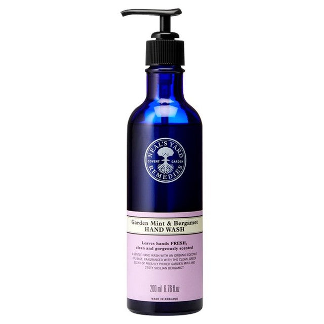 Neal's Yard garden mint and bergamot hand wash 200ml, imported from the UK