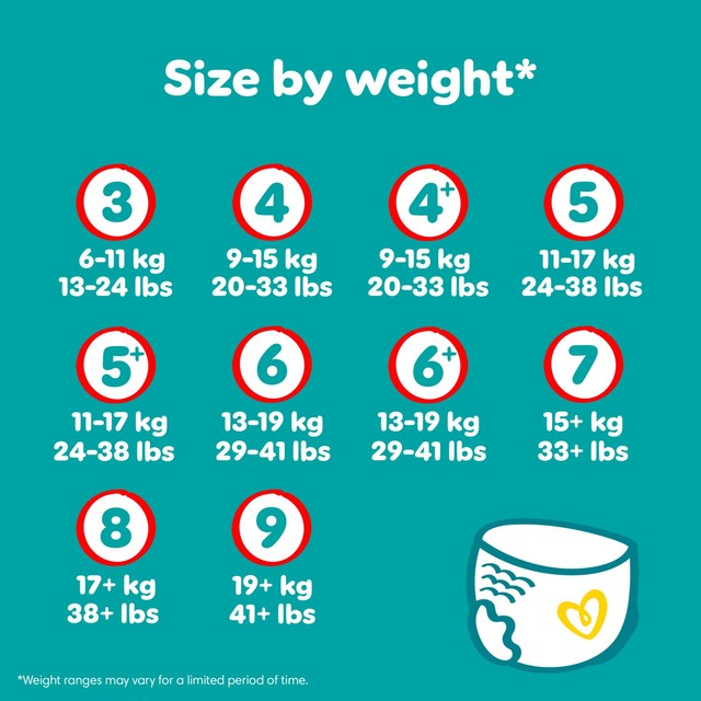 Pampers Baby Dry nappy pants size 9 jumbo, imported from the UK