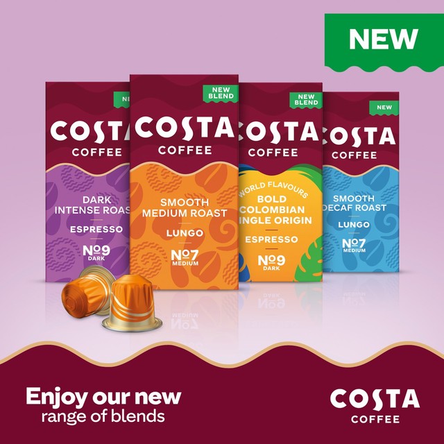 Costa decaffeinated coffee pods 10 pack - British product
