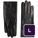 M&S leather gloves black size L, imported from the UK