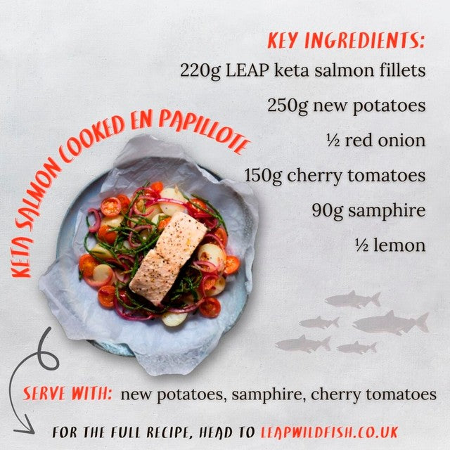 LEAP Keta salmon fillets 220g, UK version