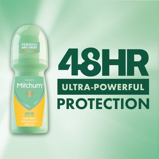 Mitchum Women Advanced Pure Fresh roll-on deodorant 100ml, imported from the UK