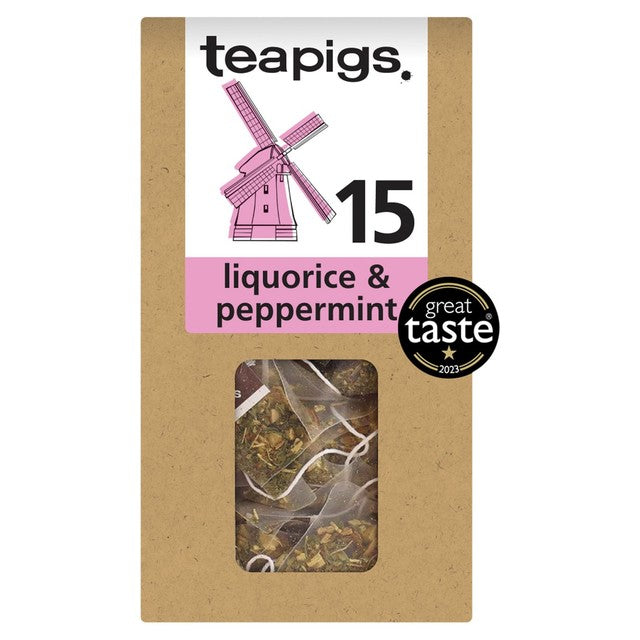 Teapigs liquorice and peppermint herbal tea bags 15 pack (British brand)