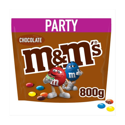 M&M's Milk Chocolate Party Mix Chocolate Snack Bag 800g