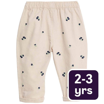 M&S Floral Embroidered Jean Cream Toddler Jeans 2-3 Years