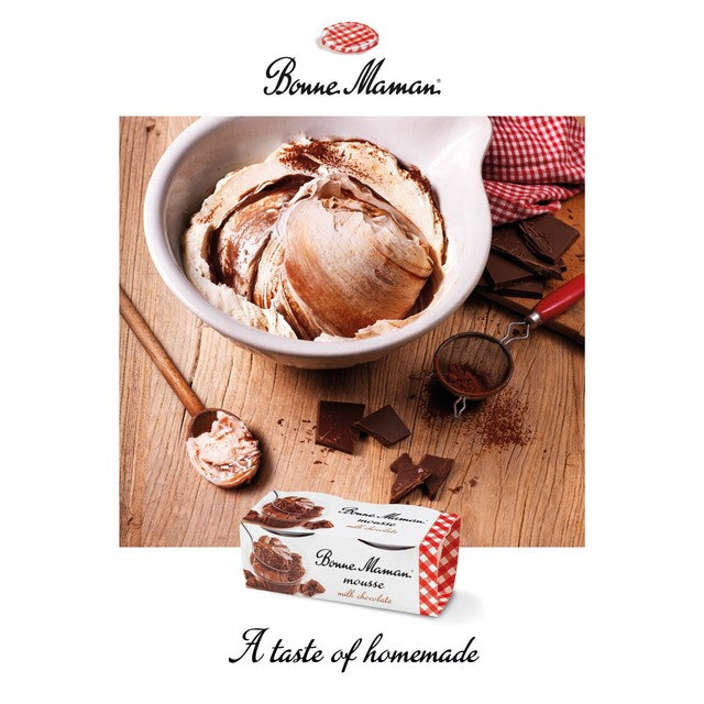 Bonne Maman milk chocolate mousse dessert 2 x 70g - British product