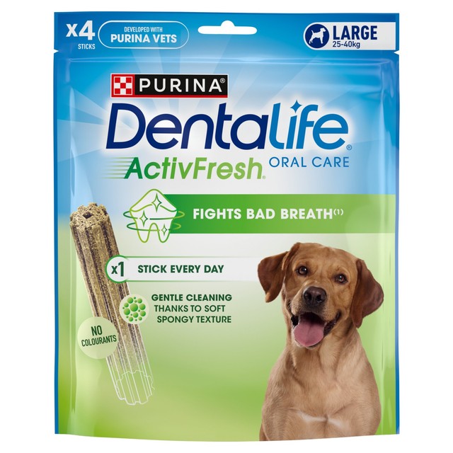 Dentalife large chicken dog dental chews - British product