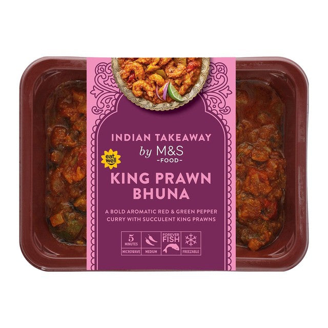 M&S King Prawn Bhuna curry 400g, imported from the UK