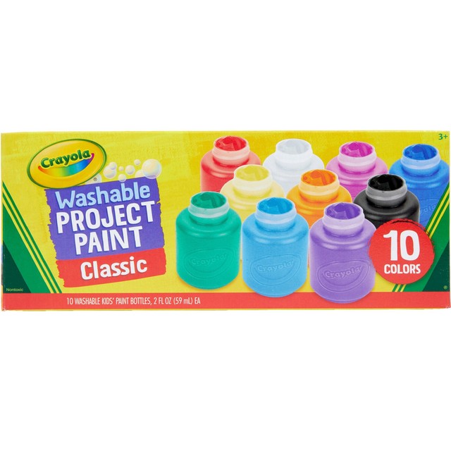Crayola washable kids paint in 10 bright colours - British product