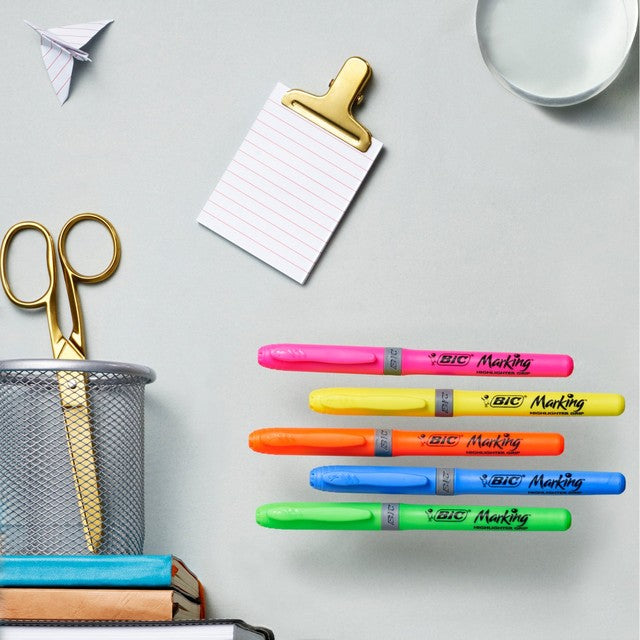 BIC highlighter pens intense and pastel colours pack of 12 - British product