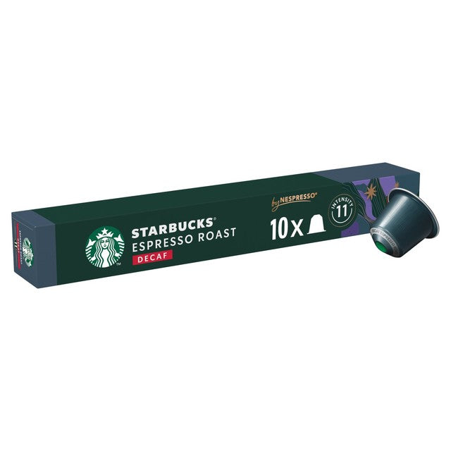Starbucks decaffeinated espresso roast coffee pods 10 capsules (British brand)