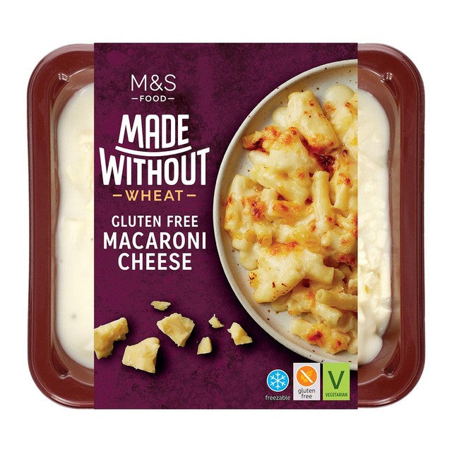M&S gluten free macaroni cheese ready meal 400g, imported from the UK