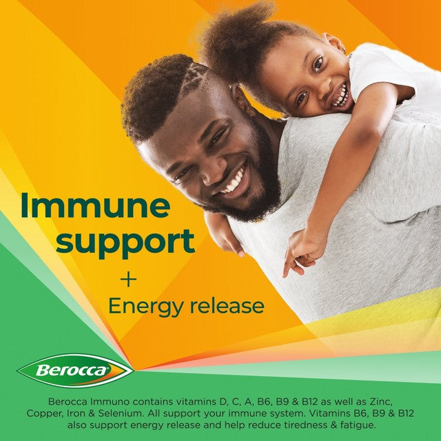 Berocca Immuno Orange Flavour vitamin tablets 30 pack - British product