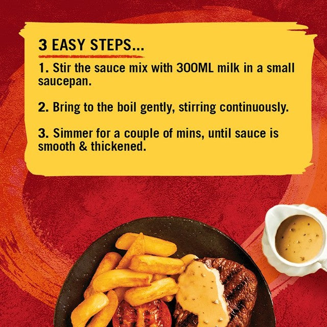 Schwartz mild peppercorn sauce mix 25g packet (British brand)