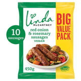 Linda McCartney's vegetarian sausages red onion and rosemary 454g, UK version