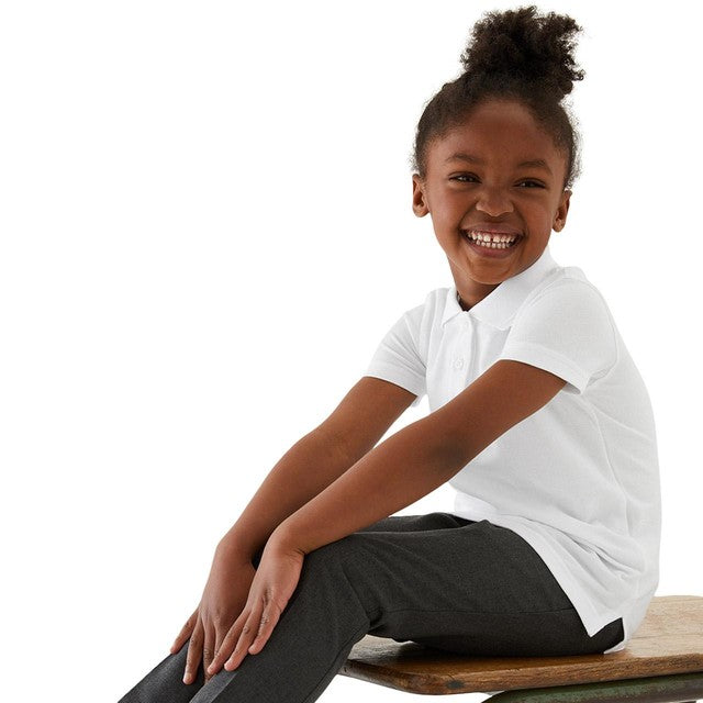 M&S girls slim fit polo shirts 2-pack size 13-14, imported from the UK