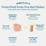 James & Ella freeze-dried raw chicken dog treats 40g, UK version