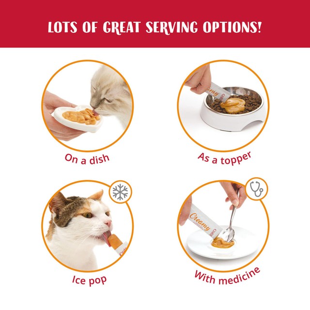 Catit Creamy Variety lickable cat treats 15 x 10g - British product