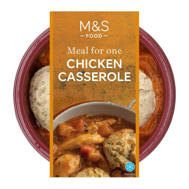M&S chicken casserole with dumplings 450g, imported from the UK