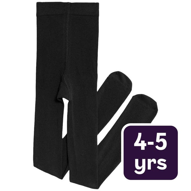 M&S Girls School Tights black 4-5 years, imported from the UK